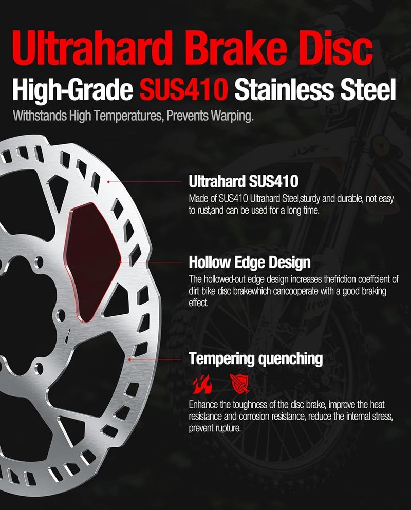 DriveXpwr Heavy-Duty 203 mm Thickened Stainless Steel Rear Brake Disc Rotor for for Talaria Road Legal (TL45) Talaria Sting Offroad （TL3000） - Image 3